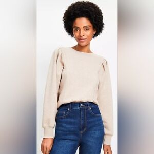 LOFT Cream Crew Neck Sweater
